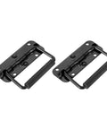 Folding Heavy Duty Toolbox Handle Set Spring Loaded With Rubber Surface For Toolbox Chest Case Crates Storage Boxes Black Two Pack 4.33 Inch