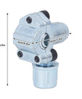 Miskall refrigerator piercing valve kit BVP-31, silver metal needle valve for liquid charging with wrench.