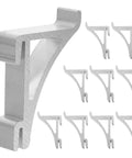 10 Pack Aluminum Freezer Shelf Clips With Polished Surface organized against white background