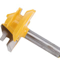 Lock Miter Router Bit For 45 Degree Wood Joinery Cut With Sturdy Alloy Build designed for smooth, precise cuts in carpentry.