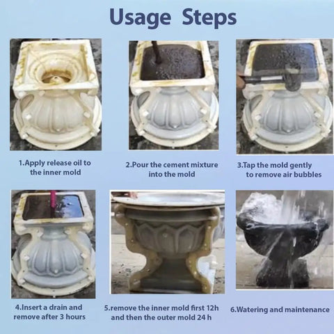 Step-by-step guide using Concrete Planter Molds For DIY Garden Projects Durable Cement Planter Molds For Indoor And Outdoor Use Reusable 18CM Molds