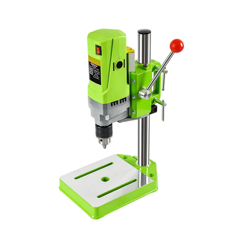 Gitohoni Mini Milling Machine Precision Table Top Electric Drill Press And Micro Rotary Tool For Craftwork, compact green design with metallic base.