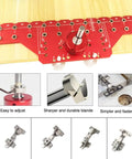 No Fuss 2 In 1 Shelf Pin And Hinge Jig With 35mm Hole Drill Bits, red metal tool for cabinet door hinge hole positioning