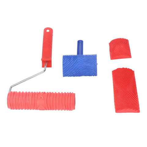 Complete Wood Graining Roller Kit Comes With Slick Rubberized Paint Rollers And Multiple Pattern Attachments for wall art