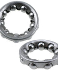 Durable Stainless Steel Bike Ball Crank Bearing Set Two Pieces With One Quarter Inch Balls And Retainer For Bicycle Crank Axle Wheel Bearings Premium 304 Stainless Anti Rust For A Slick Ride visible from top view