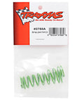 Packaged Green Front Shock Springs Pair For RC Cars And Monster Jam Style Rigs with labeling visible