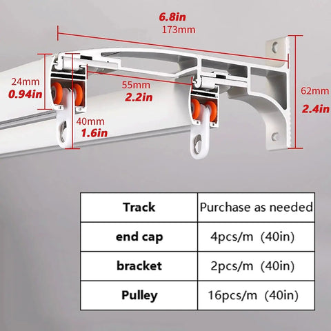 Heavy Duty Wall Mounted Double Sliding Barn Door Hardware Kit With Totally Smooth Silent Rollers and Dead Simple Install Brass Finish track dimensions with measurements.