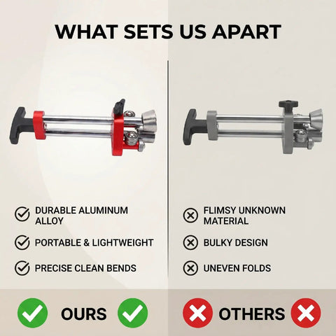 Comparison of Pro Grade One Station Sheet Metal Roller For Do It Yourself And Pro Shops with another roller showing durability distinctions.