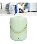 Compact 3L Portable Washing Machine With Quick Spin Cycle For Underwear Socks And Delicates Hassle Free On The Fly Laundry Tool Perfect For Dorms RVs Campers And Tiny Apartments Green with handle.