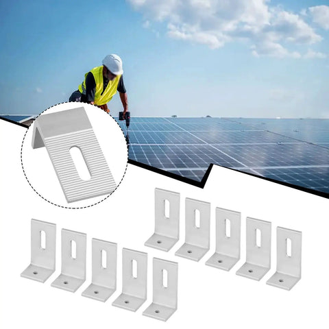90 Degree Solar Panel Mounting L Bracket for RVs, boats, off-grid roofs aluminum alloy silver finish supports 10W-100W panels