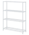 4-Tier Wire Storage Shelves Heavy Duty Metal Racks With Adjustable Shelves For Home And Garage Organization Space Saving