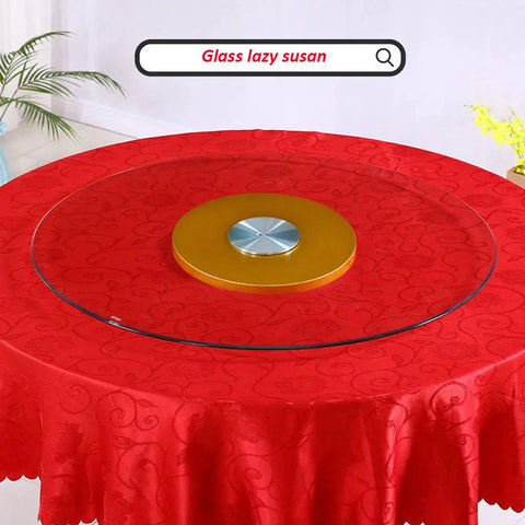 Durable Glass Lazy Susan Turntable 80cm 31 Inch Rotating Serving Plate