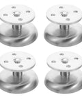 Adjustable Furniture Legs Set For Tables Cabinets And Nightstands Stainless Steel Round Metal Feet Four Pack