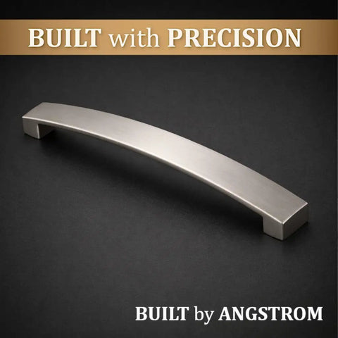 20 Pack Curved Arch Cabinet Pulls Zinc Handles With Brushed Nickel Finish 6.3 Inch Center To Center Mounting 6.7 Inch Overall Length