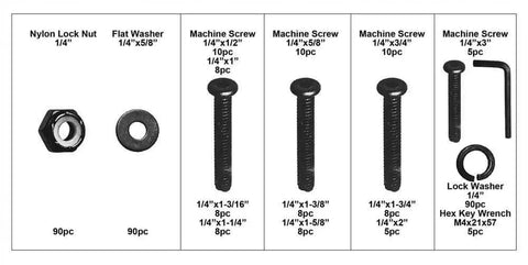 363 Piece Machine Screw And Hardware Assortment Kit With Flat Washers Lock Washers Nylon Lock Nuts And Hex Key Wrenches