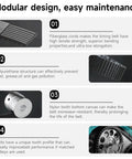 Diagram showing features of Gates 2GT Timing Belt 2mm Pitch 6mm Wide 2M Length Includes 8 Copper Sleeves For Ender 3 Series.