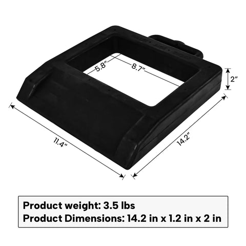 Beefy Rubber Pallet Jack Chock For Heavy Duty Stabilization Non Slip Wheel Stopper 14.2 x 11.4 x 2 inches
