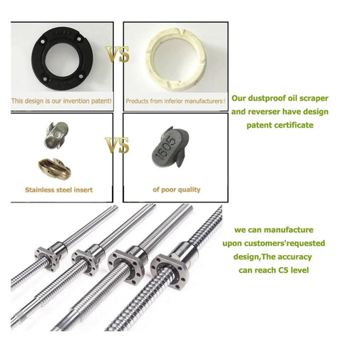 C5 Lead Screw Kit For SFA2010 RM2010 Ball Screw System With Ballnut Nut Housing End Support And Coupler Customizable Size 400mm Length For CNC DIY Projects And Precise Motion Control, 400mm ball screw assembly