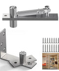 Badass Pivot Hinges For Hidden Doors And Bookcases Heavy Duty Stainless Steel Hardware Rustproof construction and screws.