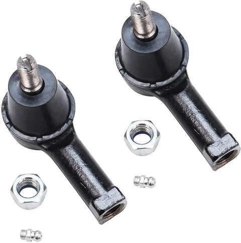 Hyundai Accent Front End Suspension Kit With Front Lower Ball Joints Sway Bar Links And Inner Outer Tie Rod Ends Boots Replacement For 2000 2005 Model Years, two black tie rod ends