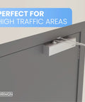 Beefy Heavy Duty Commercial Door Closer Grade 1 Hydraulic Automatic Overhead Self Closer installed on metal door for high traffic areas