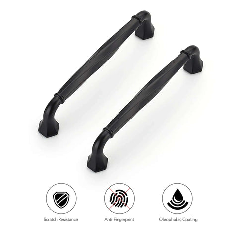 Matte black zinc cabinet handles with angular design, ideal for kitchen or bathroom use. Freshen Up Your Space With Matte Black Zinc Cabinet Handles Rock Solid Heavy Duty Kitchen Pulls Sick Slick Finish Zero Hassle Drawer Swap Premium Home Refresh Kit.