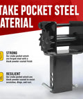 Steel stake pocket winch with black powder finish, part of 4 Pack Stake Pocket Winch For Trailers And Flatbeds Fits Flush Or Outside Pockets Beefed Up Utility Kit 16200 Lb Capacity With 5400 Lb Working Load Black Powder Finish