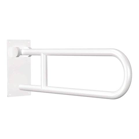 30-Inch Flip-Up Bath Safety Grab Bar With Screw-In Mount, Glacier White Finish, No-Nonsense Heavy-Duty Stainless Grip Supports Up To 300 Lbs For Tub And Shower, Easy Install