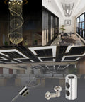 Set Of 20 Upgraded Wire Rope Cable Clamps With 3.6mm Wire Hole, M3 Screw Mounts For Ceiling And Chandelier Installations