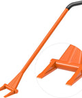 48 Inch Wrecking Bar With Dual Tines, Heavy Duty Pallet Buster With Steel Handle For Fast Deck Removal, Nails, Drywall, Flooring, And Siding Demolition, Renovation And Construction Made Easy orange steel dual-tine pry bar