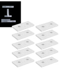 Aluminum Brace Bracket 10 Pack Two Hole Joining Plates For 2020 Aluminum Profiles Oxidized Finish 40mm X 18mm X 4mm