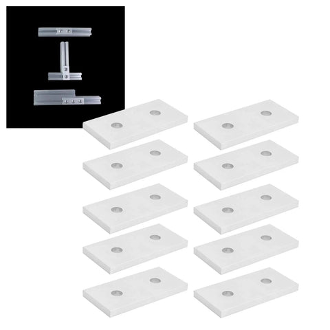 10 Pack Flat Mending Plates With 2 Holes Aluminum Brackets For Tables Cabinets And Bookshelves Easy Install For Vertical Joints