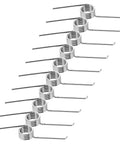 10 Pack Universal V-Shaped Torsion Springs For Trash Can Lid Repair Kits Featuring Stainless Steel Lightweight Construction For Easy Home Maintenance And Smooth Lid Operation With Minimal Storage Space Needed, shown stacked