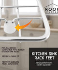 Kitchen Sink Rack Feet 20 Pack Replacement For Kohler Rack Rubber Feet 84544-0 White Durable Snap On Upgrade For Sink Grids