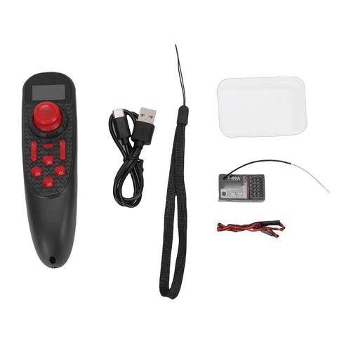 2.4G 6 Channel RC Transmitter And Receiver With 0.96 Inch Color Screen And 1500mAh Battery For RC Boat Car Drone Airplane