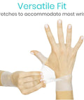 Person stretching Gel Thumb And Wrist Support Brace For Pain Relief And Swelling Waterproof Cool Wrap For Arthritis De Quervain Tenosynovitis