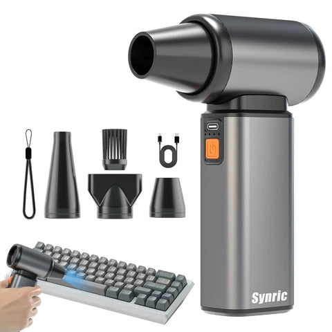 Cordless Air Duster With Stepless Speed Control And Brushless Motor Metal Shell Blower with accessories cleaning keyboard