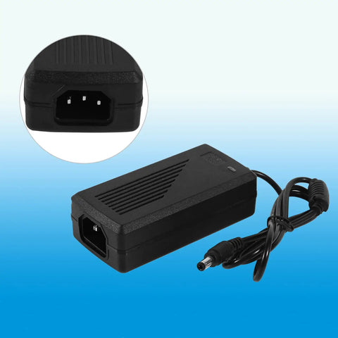 Go-To AC To DC Power Adapter 100V-240V To 12V 5A 60W Converter With 5.5x2.5mm Plug For LED Lights LCD Monitors And Industrial Automation Gear For All Your Gear Needs, black plastic