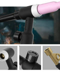Fresh Flex Head TIG Torch WP-17FV Gas Valve Air-Cooled close-up of nozzle and fitting details for welding applications.