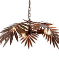 Vintage Adjustable Tropical Coconut Leaves Chandelier Rustic Tree Lamps For Living Room Dining Room Kitchen Bedroom Entryway Hallway
