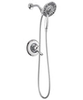 Linden 17 Series Dual-Function Shower Trim Kit With 4-Spray In2ition 2-In-1 Dual Handheld Shower Head And Hose In Chrome Finish Valve Not Included