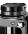 Full Automatic Bean To Cup Coffee Maker With Precision One Touch Stainless Grinder And 92 Degree Extraction control panel and grinder lid