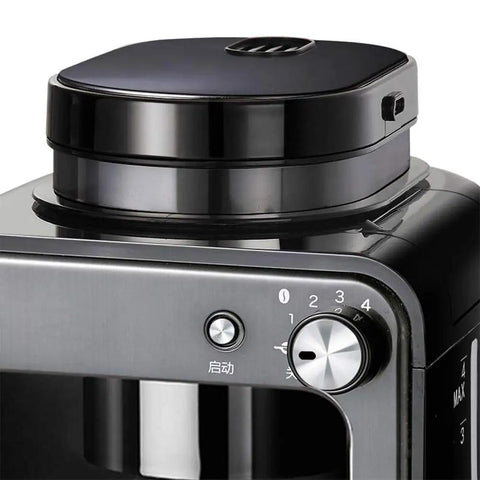 Full Automatic Bean To Cup Coffee Maker With Precision One Touch Stainless Grinder And 92 Degree Extraction control panel and grinder lid