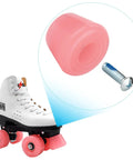 Two Pack Roller Skate Toe Stoppers Brake Plugs For Quad Skates Pink With Screws Included Durable PU Rubber For Fast Braking