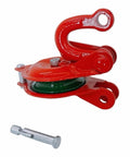 Half-Ton Heavy Duty Single Sheave Yarding Block With Shackle Pulley For Cable And Wire Rope, 1000 Lbs WLL, Red Powder Coated Finish