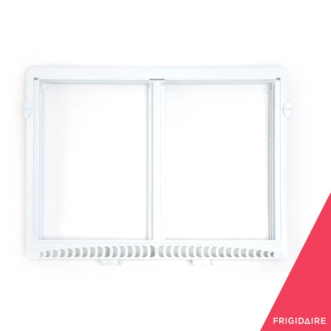 Crisper Drawer Cover Frame For Refrigerators 240364790 White Replacement Part on white background