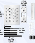 Universal Drill Press Support Block Plate Tool Kit For Heavy Duty Bearing And Bushing Repair Removal And Installation 30 Ton Capacity Adjustable Swivel Base With Multiple Threaded Holes For Horizontal Or Vertical Mounting All Purpose Plate shown with components