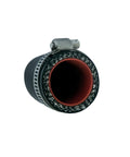 1 Inch ID High Temp 4 Ply Reinforced Silicone Hose Cap With Stainless Steel Clamp for Turbo Bypass Valve Vacuum Throttle Body Water Port Heater Core Leak Repair, end view