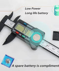 Budget Friendly Digital Caliper With LCD Screen 0 To 6 Inch Range Inch And Millimeter Conversion External Internal Depth Tool