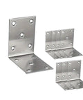 No Fuss L Shape Corner Brackets Pack Of 8 Rock Solid Stainless Steel Shelf Holders rust proof furniture braces displayed.